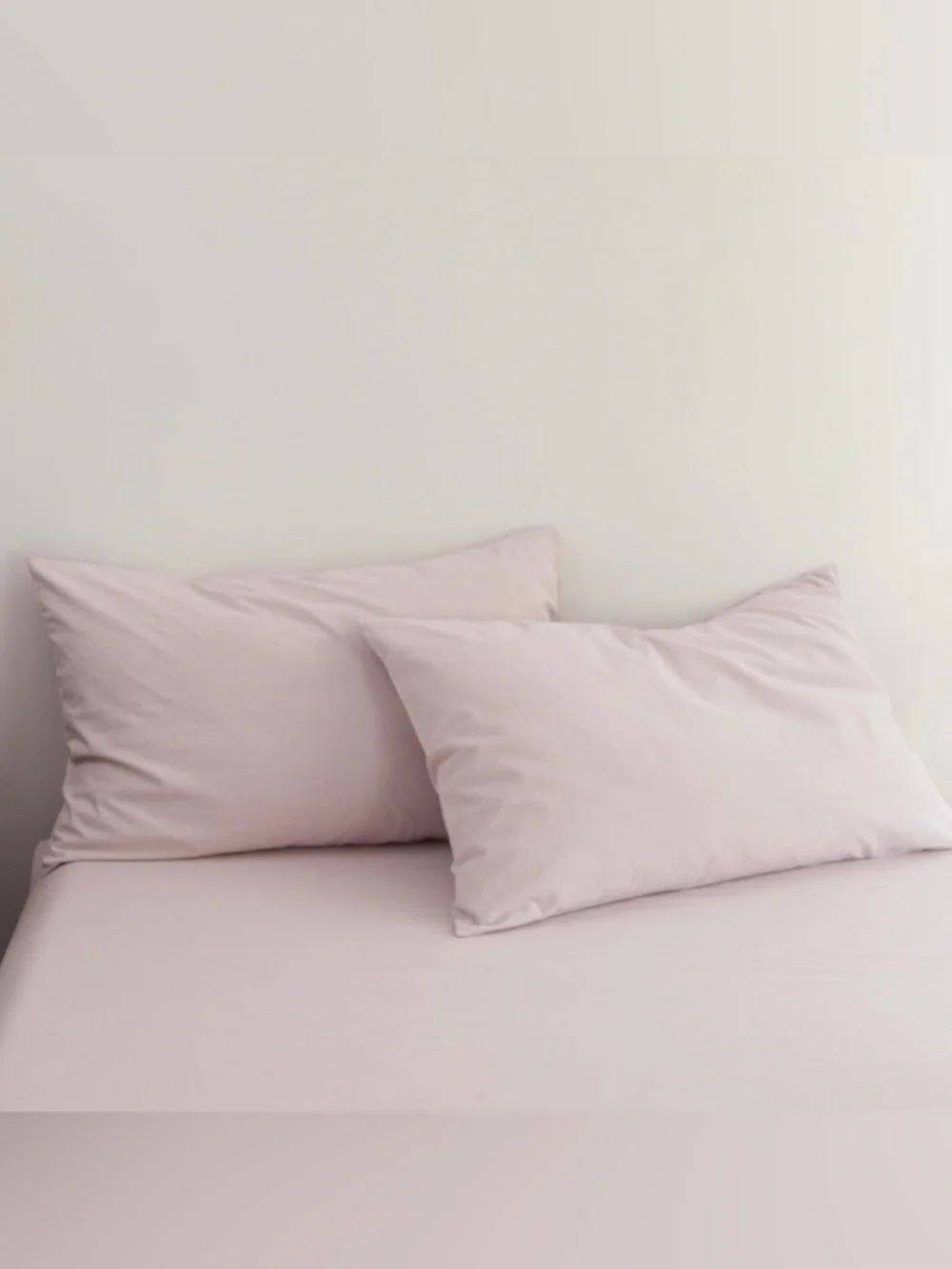 Washed Cotton Pillowcases Standard Size 20x26”  (2-pack) GRAYISH PINK